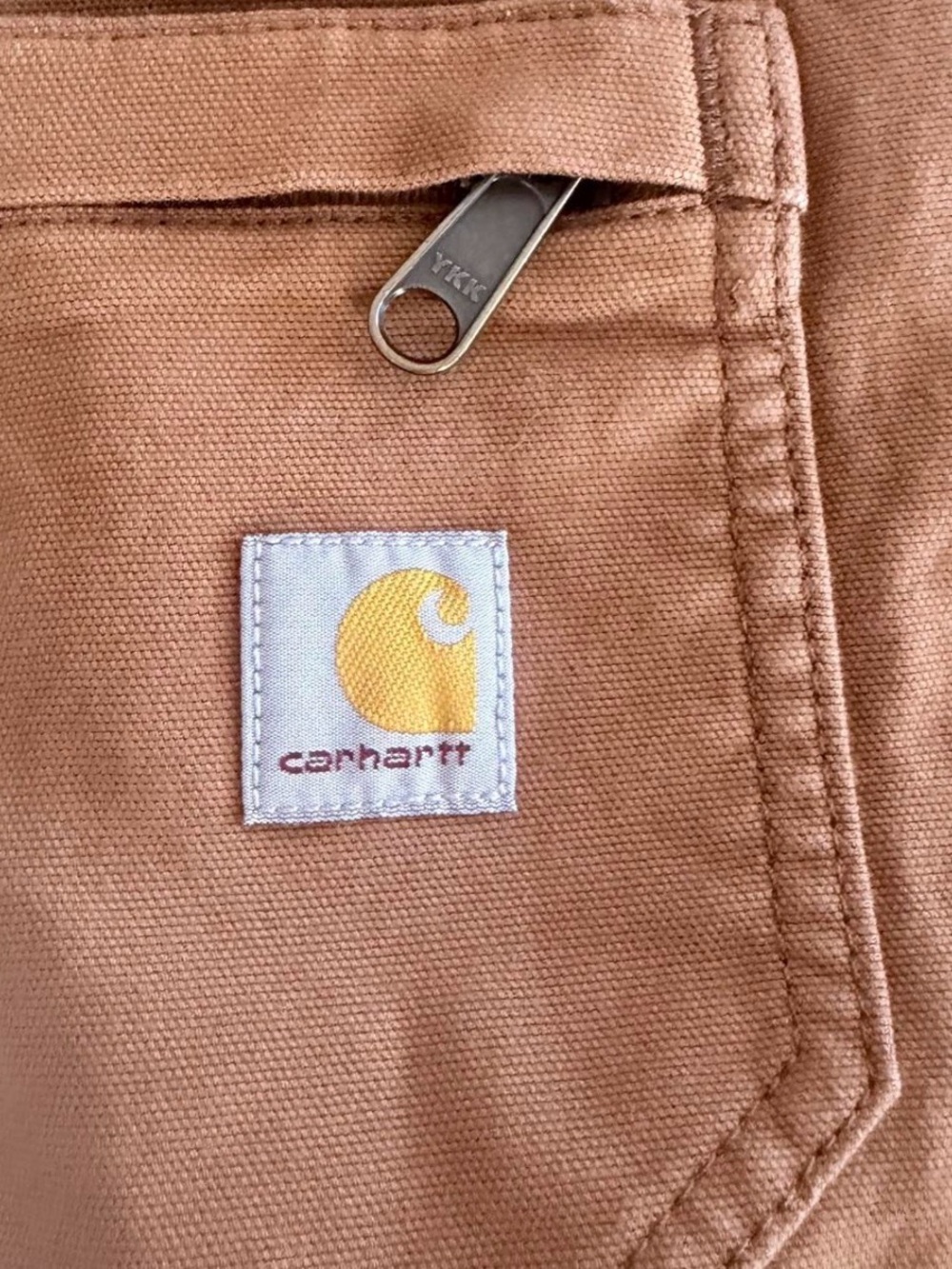 Carhartt Women’s Brown Canvas Relaxed Fit Short Overalls - Picture 4 of 8